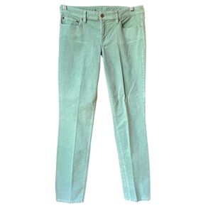 Tory Burch Ivy super skinny cord sz 31 sea foam mint green sz 31